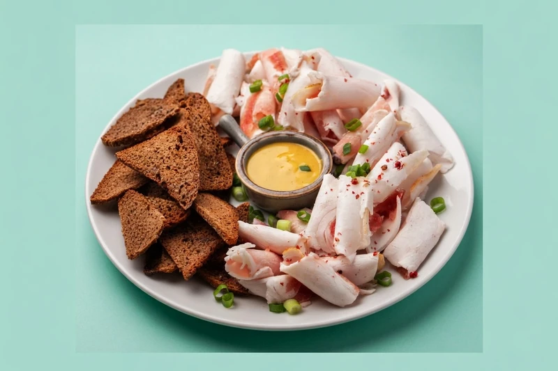 Нарезка сала с горчичным соусом — доставка боксов Нижний Новгород