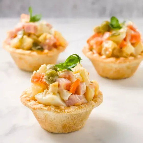 Тарталетки с салатом "Оливье" — доставка боксов Нижний Новгород