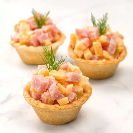 Тарталетки с ветчиной и сыром — доставка боксов Нижний Новгород