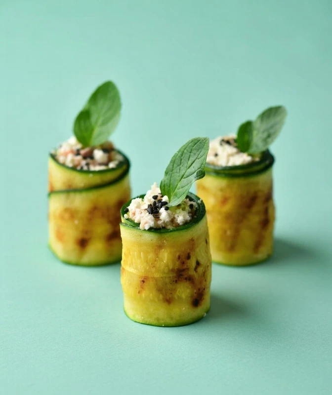 Рулетики из цукини с сырным муссом — доставка боксов Нижний Новгород