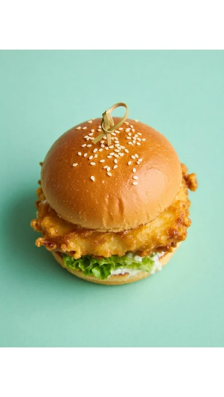 Мини-бургер с рыбой (треска в темпуре) — доставка боксов Нижний Новгород