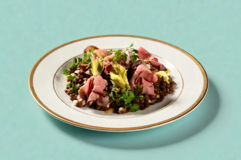 Салат с ростбифом и горчично-медовой заправкой — доставка боксов Нижний Новгород