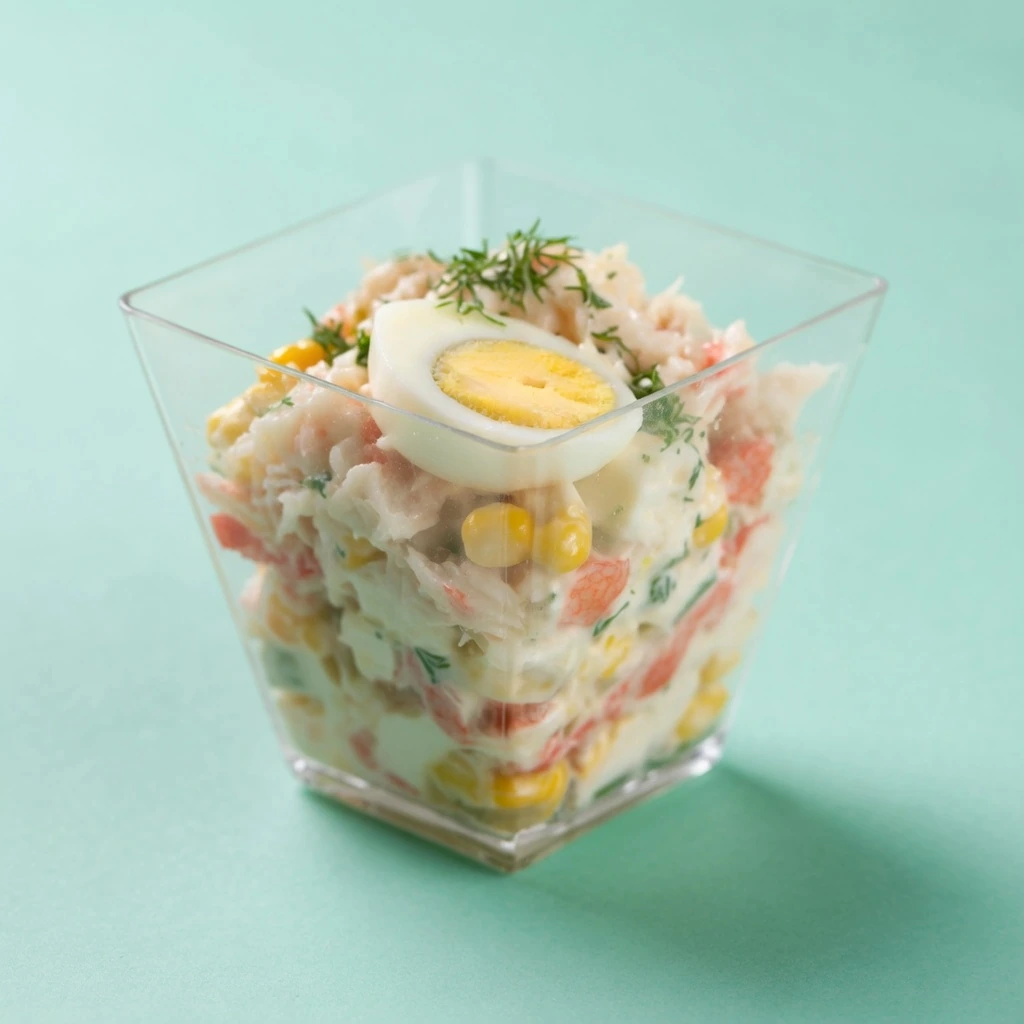 Мини-салат «Краб с кукурузой»