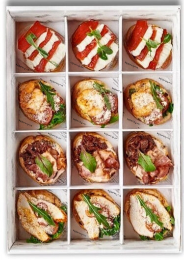 Ассорти брускет №3 – Цезарь и бекон