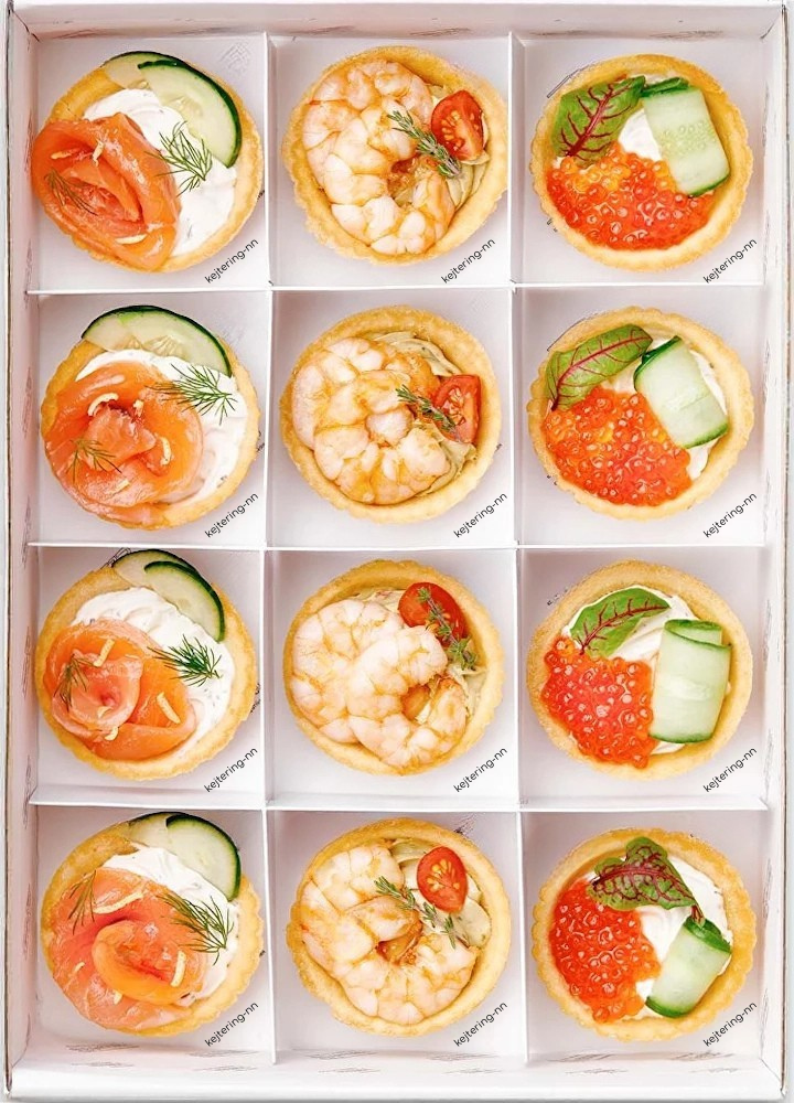 Ассорти тарталеток c морепродуктами