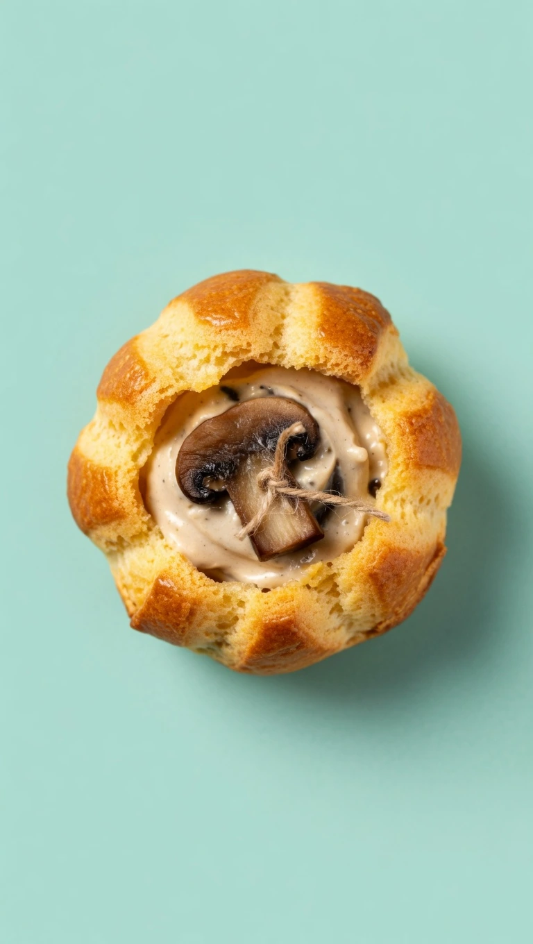 Профитроль с грибным муссом