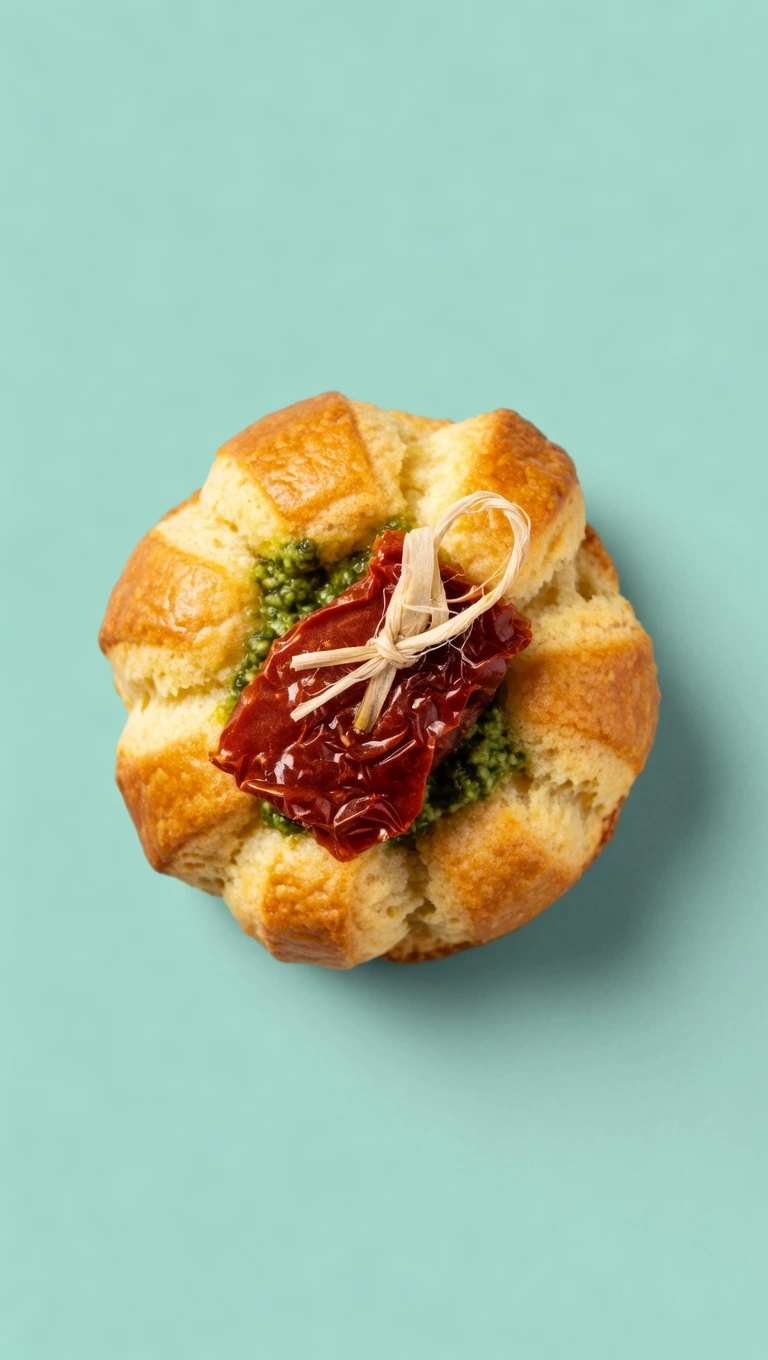 Профитроль с песто и вялеными томатами
