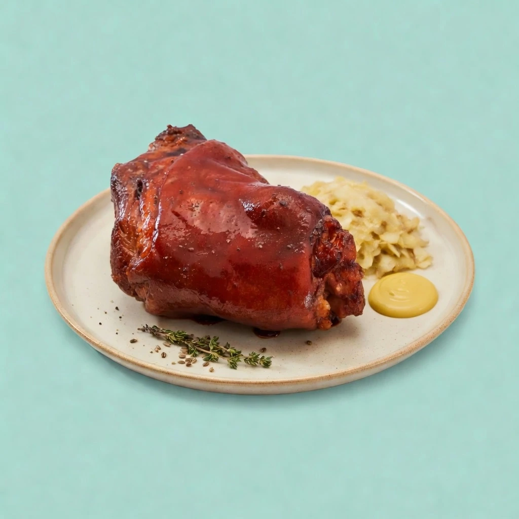 Свиная рулька томлёная в тёмном пиве